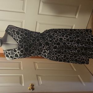 Talbots Black and White Dress